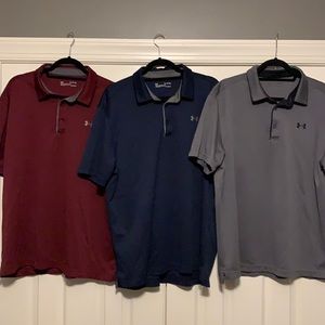 3 Under Armour Polo Shirts Size XL